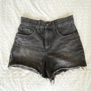 UNIQLO Dark Gray Denim High-Rise Shorts 24in